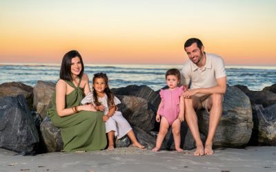 Family 6 Hilton head family sunset